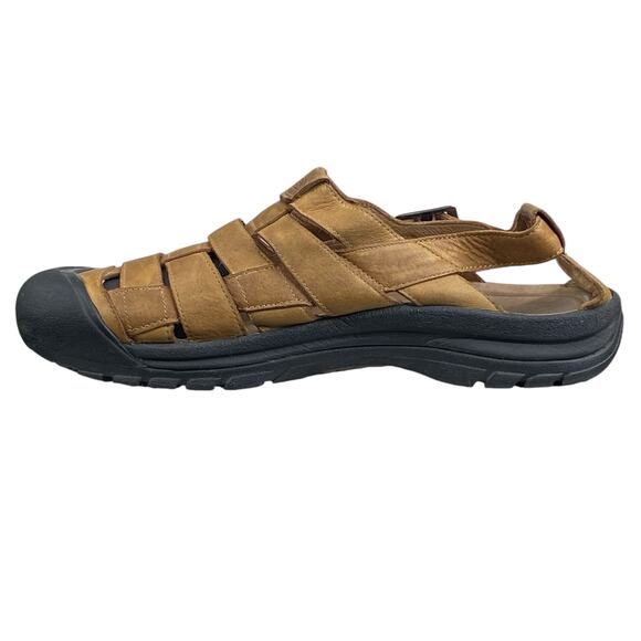 Keen Mens Fisherman Brown Leather Sandals Size US 14